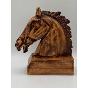 VTG Horse Head Statue Figurine Ceramic Modern Contemporary 8.5" 80s Rare